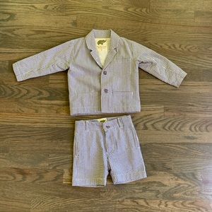 Monica and Andy Seersucker Suit